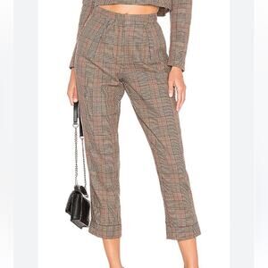 Tularosa Aimee Pant in Classic Brown Plaid Small